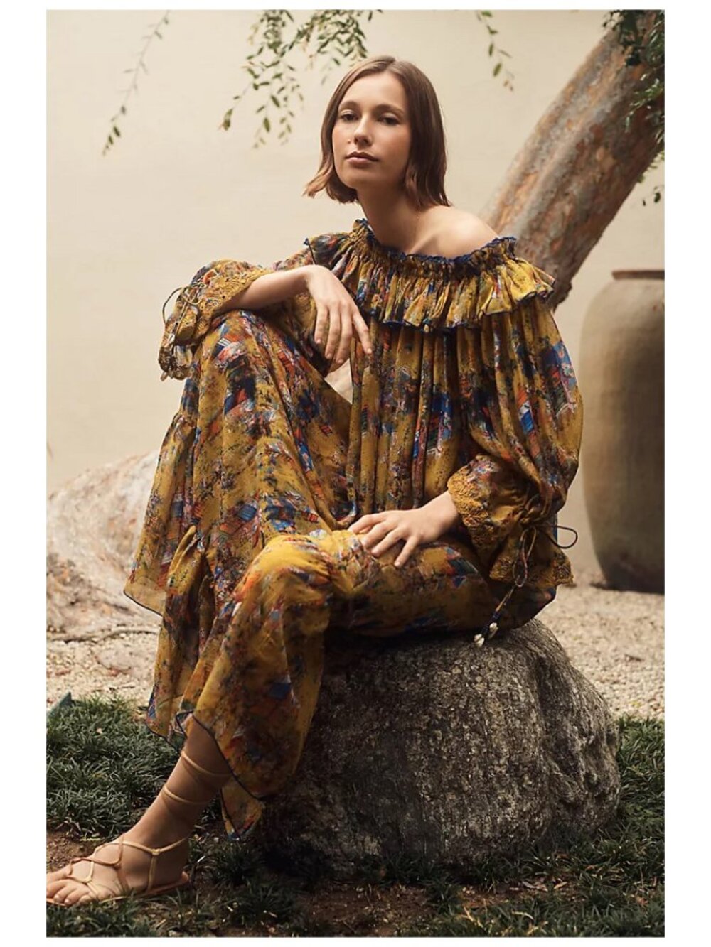 Payal Jain | Nitya Off-The-Shoulder Maxi Dress | NWT